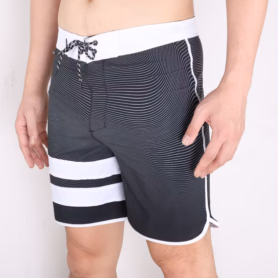 カスタムデザインストレッチポリエステル速乾性通気性卸売男性用ビーチスイムボードショーツ